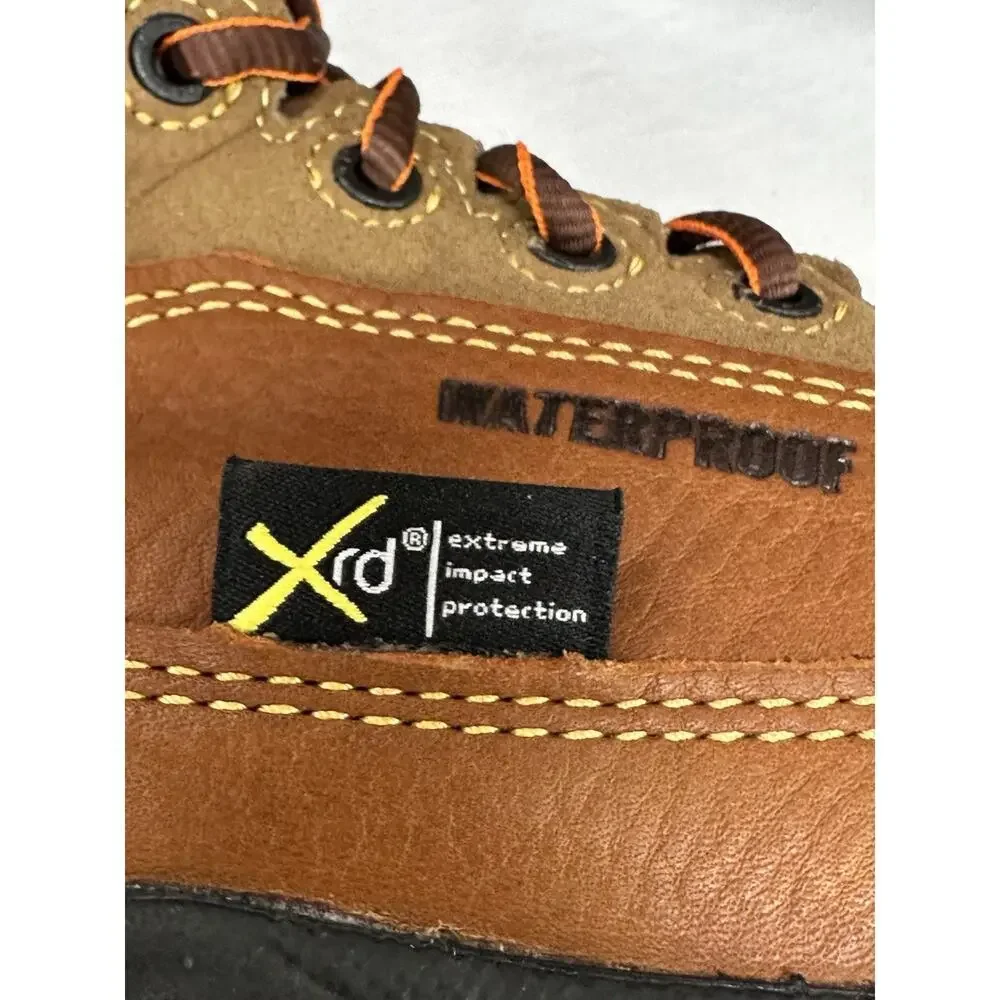HYTEST Safety Footwear Brown Leather Waterproof Work Boots Mens Size 6 NWOB